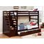Cosmo Twin Over Twin Staircase Bunk Bed With Trundle and Storage Steps In Java