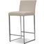 Counter Stool Tate Pewter Leather, Brushed Ss