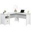 County Line L-Shaped Desk In Soft White