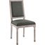 Court French Vintage Upholstered Fabric Dining Side Chair EEI-4661-NAT-GRY