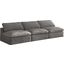 Cozy Grey Velvet Cloud-Like Comfort Modular Armless Sofa 634Grey-S117