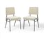 Craft Dining Side Chair Upholstered Fabric Set of 2 EEI-4506-BLK-BEI