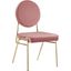 Craft Performance Velvet Dining Side Chairs Set of 2 In Gold Dusty Rose