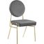 Craft Performance Velvet Dining Side Chairs Set of 2 In Gold Gray