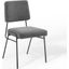 Craft Upholstered Fabric Dining Side Chair In Black Charcoal