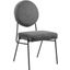 Craft Upholstered Fabric Dining Side Chairs In Black Charcoal