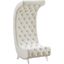 Crescent Velvet Accent Chair In Cream
