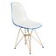 Cresco Molded 2 Tone Eiffel Side Chair In White Blue