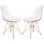 Cresco Molded 2 Tone Eiffel Side Chair Set of 2 In White Purple