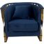 Cronos Navy Velvet Sofa Chair 0qb24536832