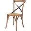 Bistro Cross Back Chair Set of 2 With Rattan Seat In Sundried