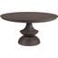 Crossman 60 Inch Round Dark Brown And Gray Solid Wood Table Top And Base Dining Table