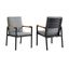 Crown Outdoor Dining Chair Set of 2 In Dark Gray