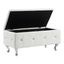 Crystal Tufted Storage Bench In White