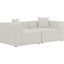 Cube Durable Linen Textured Modular Sofa In Cream