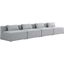Cube Grey Durable Linen Modular Sofa 630Grey-S144A