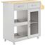 Culinary Kitchen Cart With Spice Rack In Light Gray