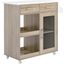 Culinary Kitchen Cart With Spice Rack In Oak White