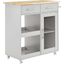 Culinary Kitchen Cart With Towel Bar In Light Gray