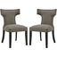 Curve Granite Dining Side Chair Fabric Set of 2