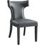 Curve Gray Vegan Leather Dining Chair