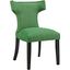 Curve Kelly Green Fabric Dining Chair