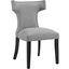 Curve Light Gray Fabric Dining Chair