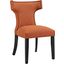 Curve Orange Fabric Dining Chair