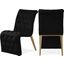 Curve Velvet Dining Chair Set of 2 In Black