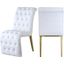 Curve White Faux Leather Dining Chair Set of 2