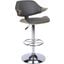 Curved Back Pneumatic-Adjustable Stool 1320-AS-GRY