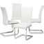 Cyprien Modern And Contemporary White Faux Leather Upholstered Dining Chair (Set Of 4)