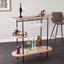 Dagney Bar Table With Glassware Storage In Natural And Black Finish