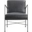 Dagwood Black Leather Arm Chair