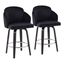 Dahlia Counter Stool Set of 2 In Black