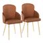 Dahlia Dining Chair Set of 2 In Camel