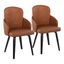 Dahlia Dining Chair Set of 2 In Camel