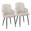 Dahlia Dining Chair Set of 2 In Cream and Black