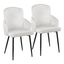 Dahlia Dining Chair Set of 2 In Cream and Black