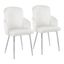 Dahlia Dining Chair Set of 2 In Cream and Gold