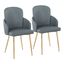 Dahlia Dining Chair Set of 2 In Gold