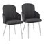 Dahlia Dining Chair Set of 2 In Grey