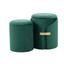 Dahlia Ottoman Set In Gold and Green
