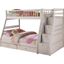 Dakota Staircase Twin Over Full Staircase Bunk Bed With Storage In White