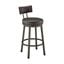 Dalza 40 Inch Swivel Counter or Bar Stool In Mocha Finish with Brown Faux Leather