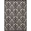 Damask Black And White 5 X 7 Area Rug