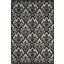 Damask Black And White 8 X 10 Area Rug