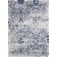 Damask Ivory And Navy 4 X 6 Area Rug