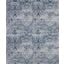 Damask Ivory And Navy 8 X 10 Area Rug