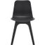 Damiano Molded Plastic Dining Chair Set of 2 In Black